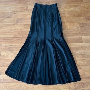 ❤️ Cache Black Nylon Mesh Panel Maxi Skirt Size 2